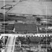 Wilkie and Paul Ltd. Grove Works, Slateford Road and Meggetland Playing Fields, Edinburgh.  Oblique aerial photograph taken facing south-east.  This image has been produced from a crop marked negative.