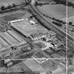 M and C Switchgear Ltd. Kelvinside Works, Kirkintilloch.  Oblique aerial photograph taken facing north.  This image has been produced from a crop marked negative.