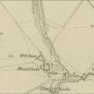 Mill dam depicted on the 1st edition of the OS 6-inch map (Ayrshire, 1858, sheet xi)