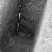 Newstead, Roman forts and temporary camps.
Excavation photograph, I A Richmond
Flavian I ditch, below Flavian II rampart
