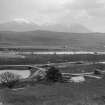 View of Gairlochy by Spean Bridge with Aonach Mor, Carn Mor Dearg and Ben Nevis in the background.
Negative bag titled: 'Caledonian Canal at Inverlochy'
