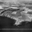 Boddin Point and Mains of Dunninald, Montrose.  Oblique aerial photograph taken facing north-west.  This image has been produced from a crop marked negative.