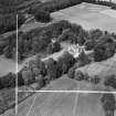 Orton House, Rothes.  Oblique aerial photograph taken facing north-west.  This image has been produced from a crop marked negative.