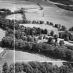 Orton House, Rothes.  Oblique aerial photograph taken facing east.  This image has been produced from a crop marked negative.