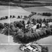 Orton House, Rothes.  Oblique aerial photograph taken facing south-east.  This image has been produced from a crop marked negative.