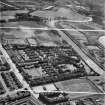 Belvidere Infectious Diseases Hospital, London Road, Glasgow.  Oblique aerial photograph taken facing south.  This image has been produced from a crop marked negative.