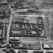 Belvidere Infectious Diseases Hospital, London Road, Glasgow.  Oblique aerial photograph taken facing south-east.  This image has been produced from a crop marked negative.