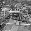 Belvidere Infectious Diseases Hospital, London Road, Glasgow.  Oblique aerial photograph taken facing north-west.  This image has been produced from a crop marked negative.