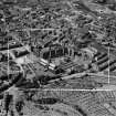 Glasgow, general view, showing Royal Infirmary and Glasgow Cathedral.  Oblique aerial photograph taken facing north-west.  This image has been produced from a crop marked negative.