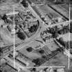 House and garden, Whins Road, Alloa.  Oblique aerial photograph taken facing north.  This image has been produced from a crop marked negative.