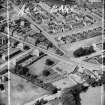 House and garden, Whins Road, Alloa.  Oblique aerial photograph taken facing west.  This image has been produced from a crop marked negative.