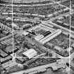 Lawside Engineering and Foundry Co. Ltd. and McGregor and Balfour Ltd. North Tay Works, Loon's Road, Dundee.  Oblique aerial photograph taken facing south-east.  This image has been produced from a crop marked negative.