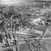 Aberdeen, general view, showing John Fleming and Co. Ltd. Timber Yard, St Clement Street and Aberdeen Gas Works.  Oblique aerial photograph taken facing north-west.  This image has been produced from a crop marked negative.