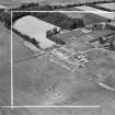Newbyth Mains and Walled Garden, Whitekirk.  Oblique aerial photograph taken facing north.  This image has been produced from a crop marked negative.