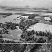Newbyth Farm, Whitekirk.  Oblique aerial photograph taken facing north.  This image has been produced from a crop marked negative.