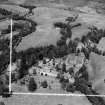 Balnakeilly House, Moulin.  Oblique aerial photograph taken facing north.  This image has been produced from a crop marked negative.