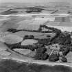 Lathallan School, Johnshaven.  Oblique aerial photograph taken facing north-west.  This image has been produced from a crop marked negative.