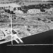 Former Seaplane Base, Stannergate Road, Dundee.  Oblique aerial photograph taken facing north.  This image has been produced from a crop marked negative.