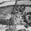 Megginch Castle and Gardens, Errol.  Oblique aerial photograph taken facing east.
