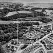 Donside Paper Co. Ltd. Donside Mills and Seaton Park, Aberdeen.  Oblique aerial photograph taken facing east.  This image has been produced from a crop marked negative.