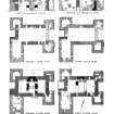 Hermitage Castle
Photographic copy of drawing showing ground, first, second and third floor plans, sections from West to East, South to North
Pen, ink, scale 1":16'