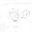 RCAHMS survey drawing: Plan , elevation and sections of Clune Wood recumbent stone circle

