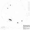 RCAHMS survey drawing: Plan, elevation and sections of Rothiemay stone circle