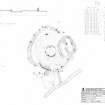 RCAHMS survey drawing: Plan, elevation and sections of Campstone Hill, Raedykes stone circle