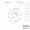 RCAHMS survey drawing: Plan, elevation and sections of Upper Balfour stone circle