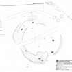RCAHMS survey drawing: Plan and section of Meglum enclosure