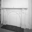 Interior, detail of ground floor marble fireplace