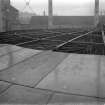 General view of centre portion of crown sheeting to Number 4 gas holder under construction,  Meadow Flat Gasholder Station, Holyrood Road, Edinburgh.