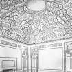 Plaster ceiling, insc: 'Moray House S.W. Room'