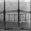 General view of Number 4 Meadowflat gas holder station, Holyrood Road, Edinburgh, before reconstruction.