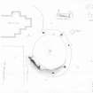 400dpi scan of site plan DC44469 - Plan, elevation and sections of Midmar Kirk Stone Circle