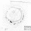 400dpi scan of site plan DC44471 - Plan, elevation and sections of Blue Cairn of Ladieswell Stone Circle