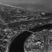 Aberdeen, general view, showing Victoria Bridge and Albert Basin.  Oblique aerial photograph taken facing north-east.  This image has been produced from a print.
