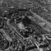 Edinburgh, general view, showing Edinburgh Castle and Princes Street Gardens.  Oblique aerial photograph taken facing west.  This image has been produced from a print.