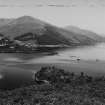 Loch Lomond, general view, showing Inchconnachan and Beinn Dubh.  Oblique aerial photograph taken facing north-west.  This image has been produced from a damaged print.