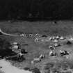 Camping Ground, Luss.  Oblique aerial photograph taken facing west.  This image has been produced from a print.