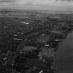 Dundee, general view, showing King William IV Dock and East Dock Street.  Oblique aerial photograph taken facing north-east.  This image has been produced from a print.