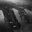 Albert Basin, Aberdeen Harbour.  Oblique aerial photograph taken facing west.  This image has been produced from a print.
