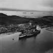 Thomas Ward and Sons Shipbreaking Yard, Inverkeithing and Firth of Forth.  Oblique aerial photograph taken facing west.  This image has been produced from a print.