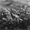 Melrose, general view, showing Market Square and High Street.  Oblique aerial photograph taken facing north.  This image has been produced from a damaged print.