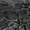 Arbroath Abbey.  Oblique aerial photograph taken facing east.  This image has been produced from a print.