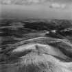 Pentland Hills, general view, showing Logan Burn and Black Hill.  Oblique aerial photograph taken facing north-east.  This image has been produced from a print.