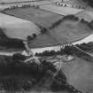 Leaderfoot Viaduct and Road Bridge, Leaderfoot.  Oblique aerial photograph taken facing south-west.  This image has been produced from a print.