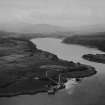 Lochaline and Loch Aline.  Oblique aerial photograph taken facing north-east.  This image has been produced from a print.