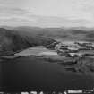 Loch Garve and Strath Garve.  Oblique aerial photograph taken facing north-west.  This image has been produced from a damaged print.