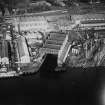 Yarrow and Co. Shipbuilding Yard, South Street, Glasgow.  Oblique aerial photograph taken facing north-east.  This image has been produced from a print.